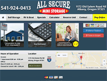 Tablet Screenshot of albanyministorage.com